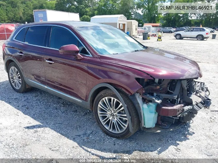 2017 Lincoln Mkx Reserve VIN: 2LMPJ6LR3HBL46921 Lot: 39834329