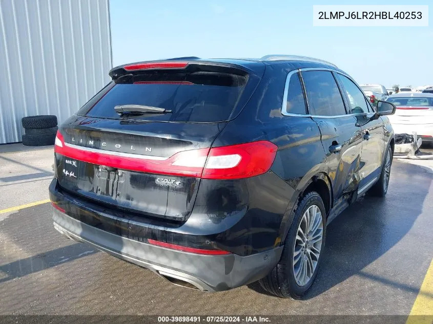 2LMPJ6LR2HBL40253 2017 Lincoln Mkx Reserve