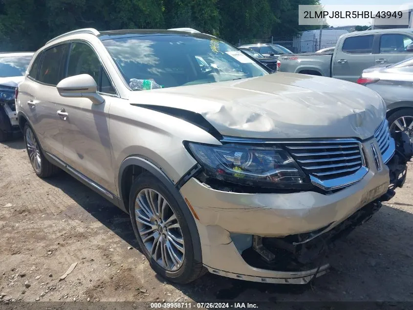 2LMPJ8LR5HBL43949 2017 Lincoln Mkx Reserve