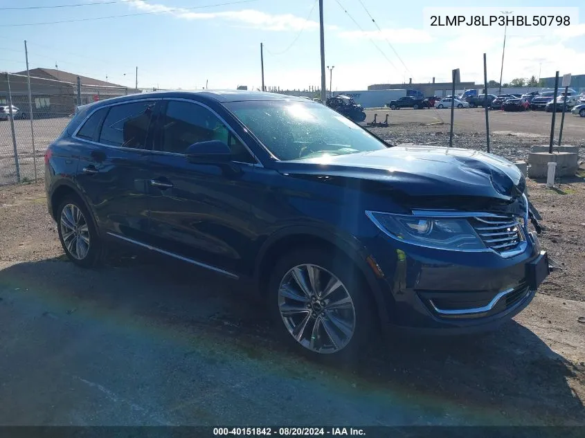 2017 Lincoln Mkx Reserve VIN: 2LMPJ8LP3HBL50798 Lot: 40151842