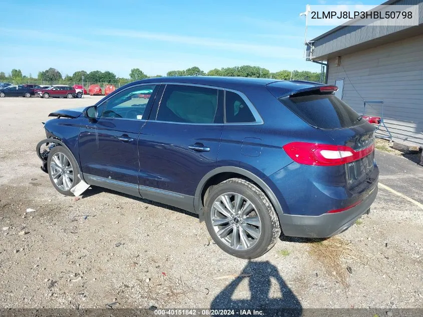 2LMPJ8LP3HBL50798 2017 Lincoln Mkx Reserve