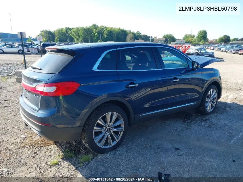 2017 Lincoln Mkx Reserve VIN: 2LMPJ8LP3HBL50798 Lot: 40151842