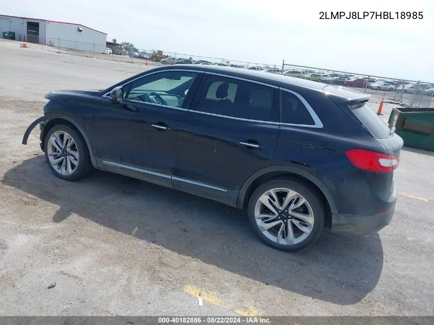 2LMPJ8LP7HBL18985 2017 Lincoln Mkx Reserve