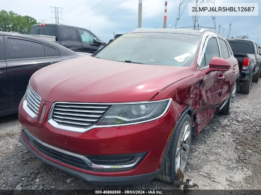 2LMPJ6LR5HBL12687 2017 Lincoln Mkx Reserve