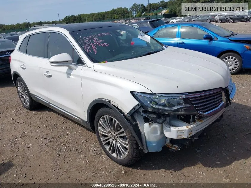 2LMPJ8LR2HBL33718 2017 Lincoln Mkx Reserve