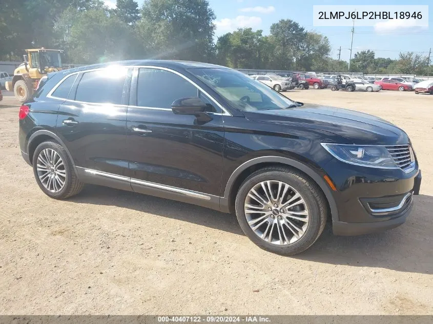 2LMPJ6LP2HBL18946 2017 Lincoln Mkx Reserve