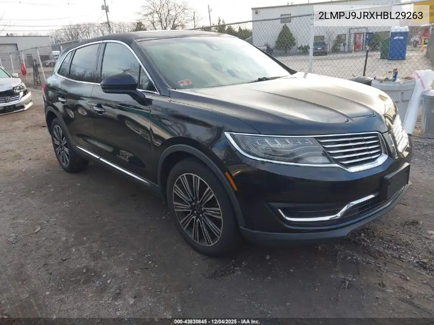 2LMPJ9JRXHBL29263 2017 Lincoln Mkx Black Label
