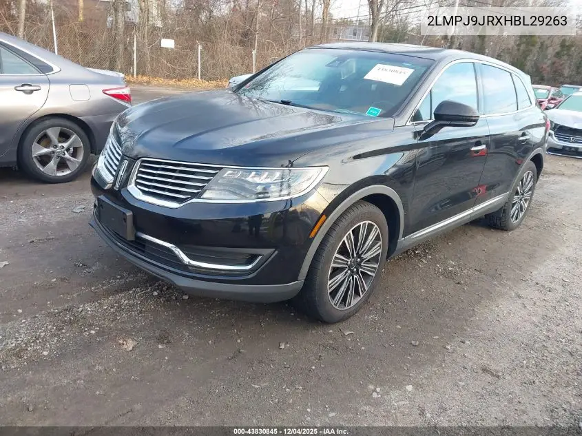 2LMPJ9JRXHBL29263 2017 Lincoln Mkx Black Label