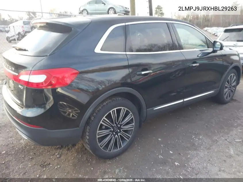 2LMPJ9JRXHBL29263 2017 Lincoln Mkx Black Label