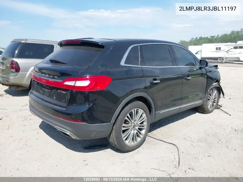 2LMPJ8LR3JBL11197 2018 Lincoln Mkx Reserve