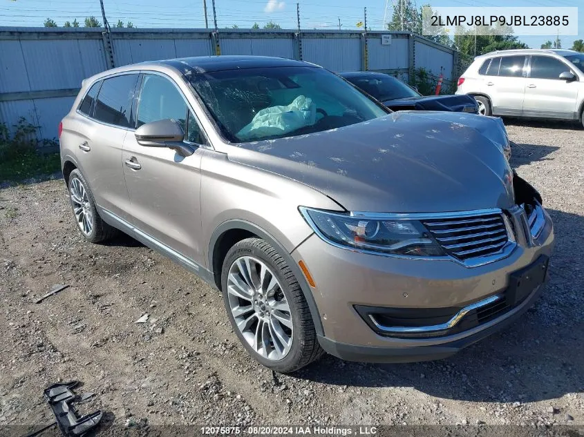 2018 Lincoln Mkx Reserve VIN: 2LMPJ8LP9JBL23885 Lot: 12075875