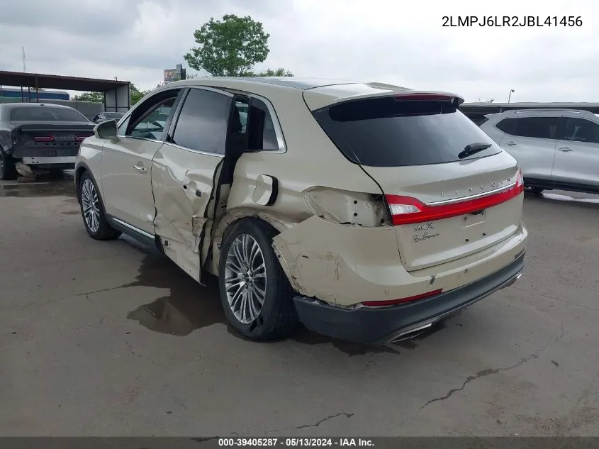 2LMPJ6LR2JBL41456 2018 Lincoln Mkx Reserve