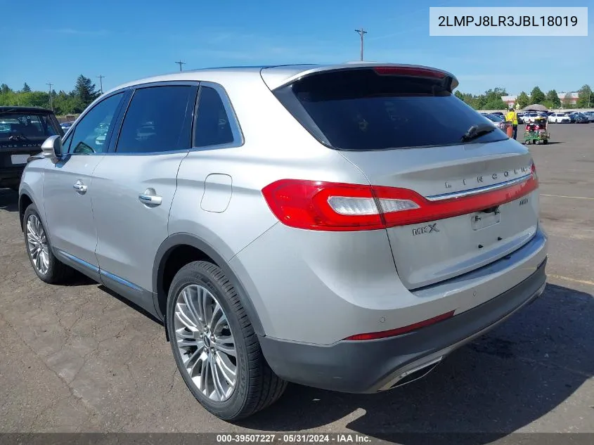 2LMPJ8LR3JBL18019 2018 Lincoln Mkx Reserve