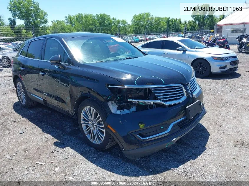 2018 Lincoln Mkx Reserve VIN: 2LMPJ8LR7JBL11963 Lot: 39560050