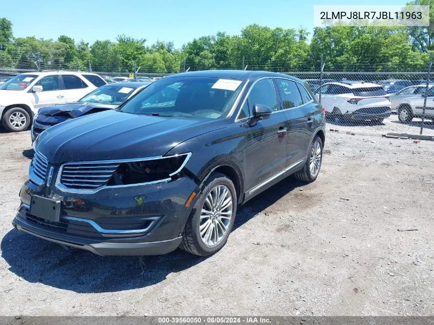 2018 Lincoln Mkx Reserve VIN: 2LMPJ8LR7JBL11963 Lot: 39560050