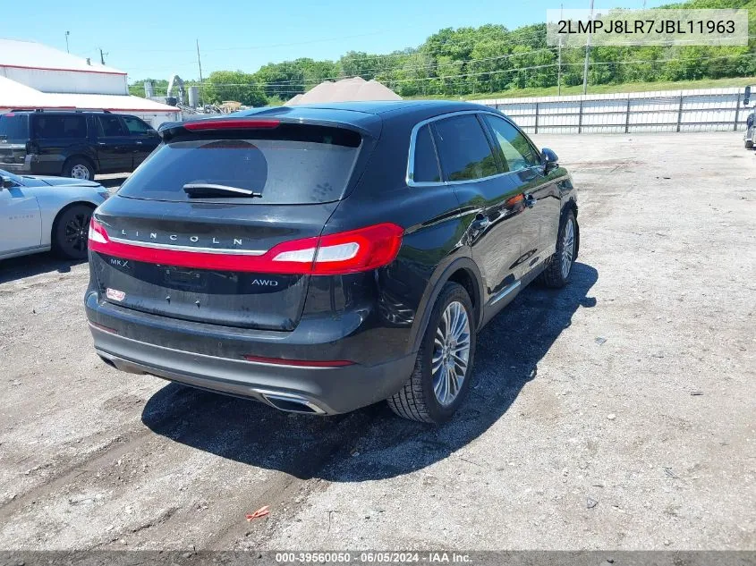 2018 Lincoln Mkx Reserve VIN: 2LMPJ8LR7JBL11963 Lot: 39560050