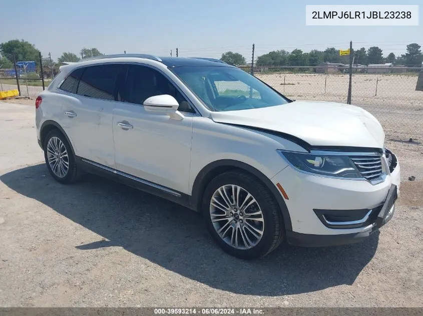 2LMPJ6LR1JBL23238 2018 Lincoln Mkx Reserve