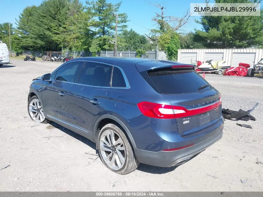 2LMPJ8LP4JBL29996 2018 Lincoln Mkx Reserve