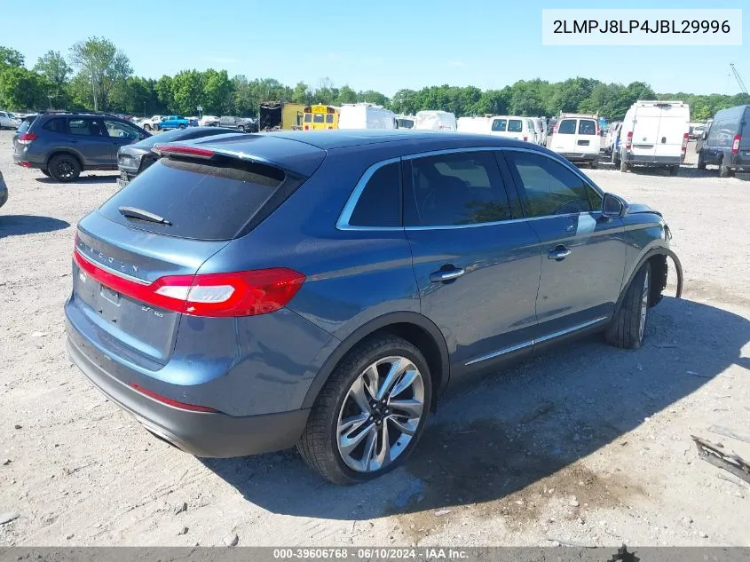 2LMPJ8LP4JBL29996 2018 Lincoln Mkx Reserve