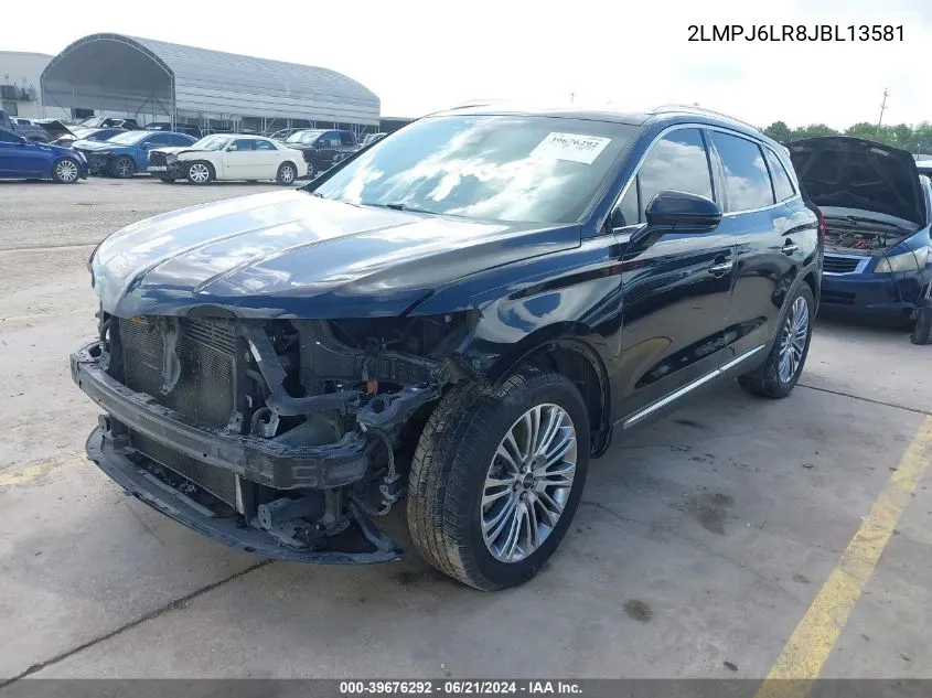 2LMPJ6LR8JBL13581 2018 Lincoln Mkx Reserve