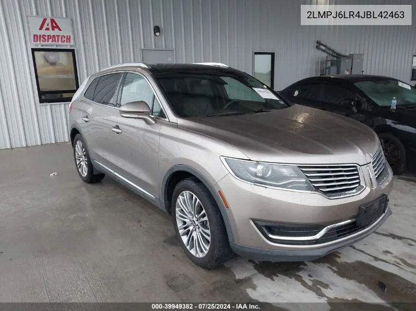 2LMPJ6LR4JBL42463 2018 Lincoln Mkx Reserve