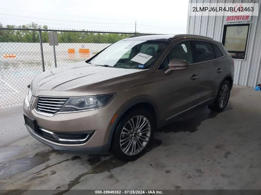 2LMPJ6LR4JBL42463 2018 Lincoln Mkx Reserve