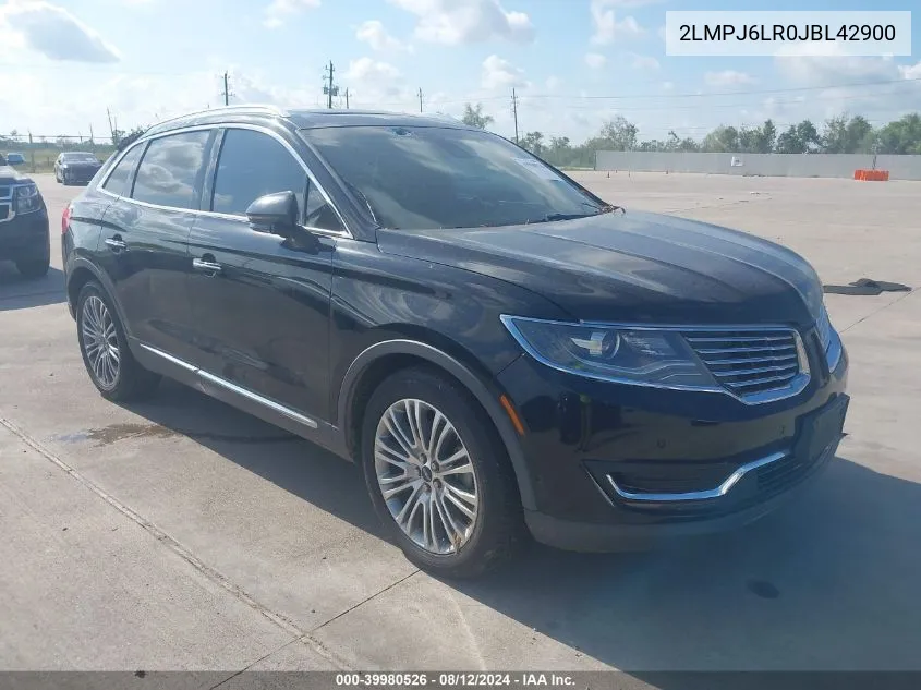 2LMPJ6LR0JBL42900 2018 Lincoln Mkx Reserve