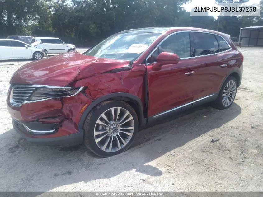 2LMPJ8LP8JBL37258 2018 Lincoln Mkx Reserve