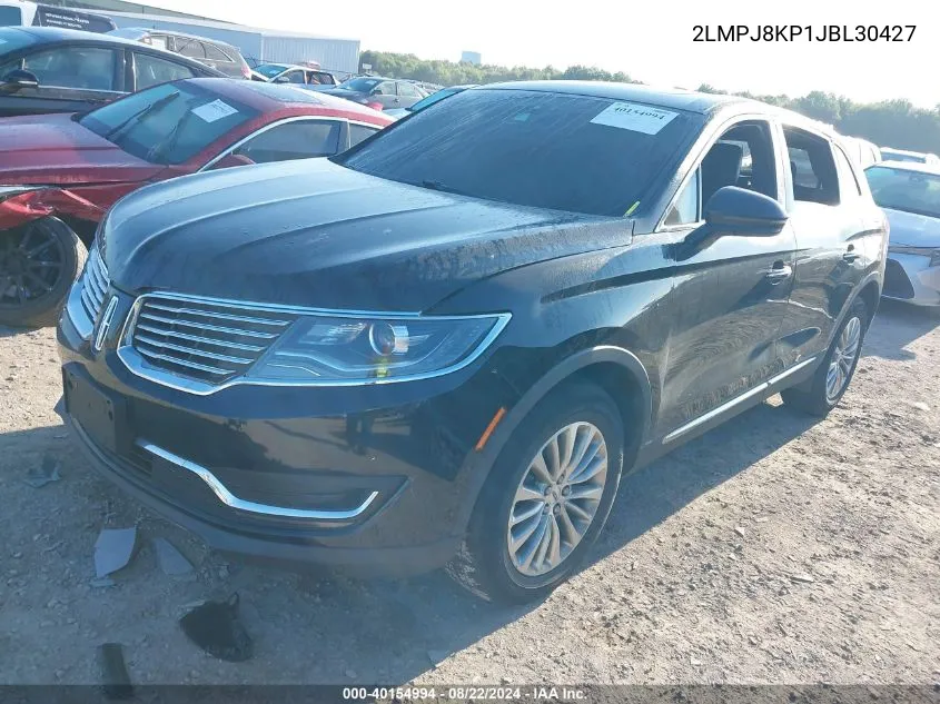 2018 Lincoln Mkx Select VIN: 2LMPJ8KP1JBL30427 Lot: 40154994