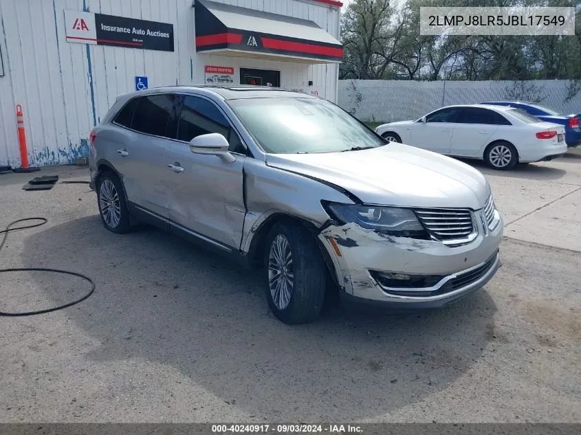 2LMPJ8LR5JBL17549 2018 Lincoln Mkx Reserve