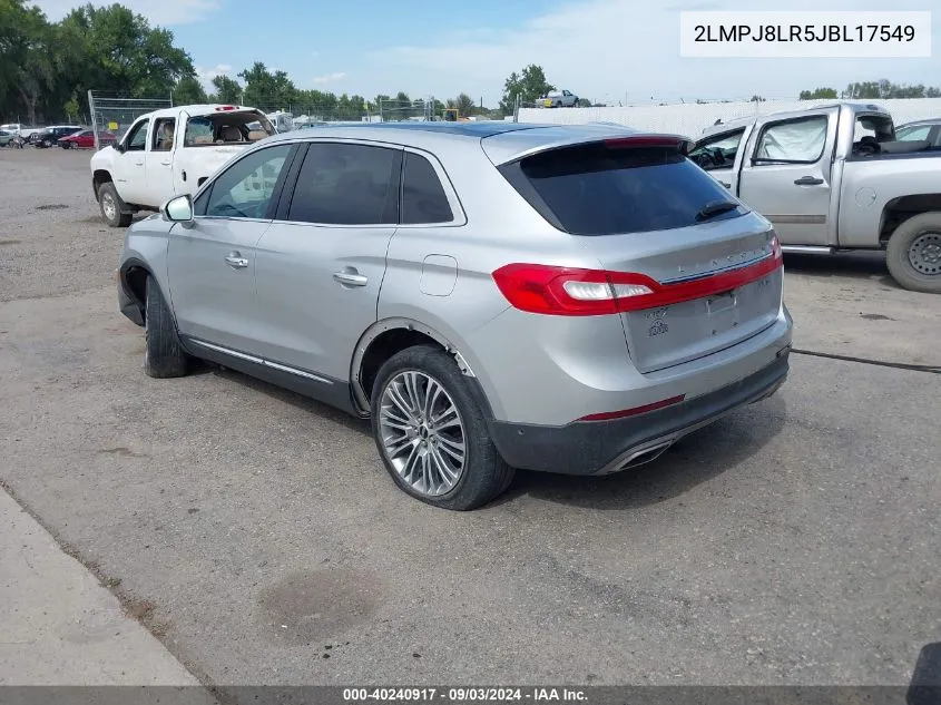 2LMPJ8LR5JBL17549 2018 Lincoln Mkx Reserve