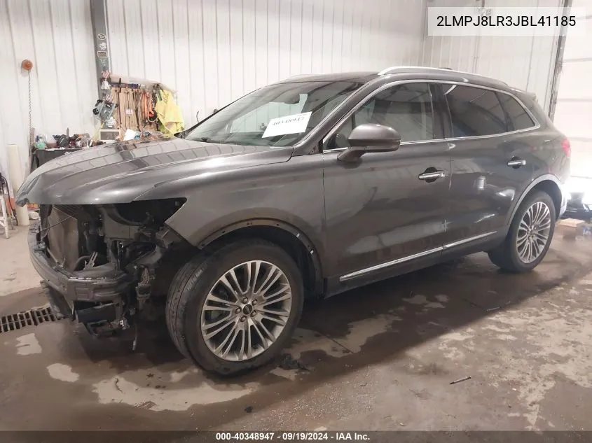 2018 Lincoln Mkx Reserve VIN: 2LMPJ8LR3JBL41185 Lot: 40348947