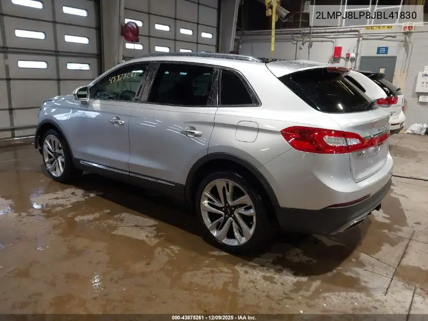 2LMPJ8LP8JBL41830 2018 Lincoln Mkx Reserve