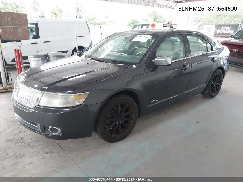 2007 Lincoln Mkz VIN: 3LNHM26T37R664500 Lot: 40378444