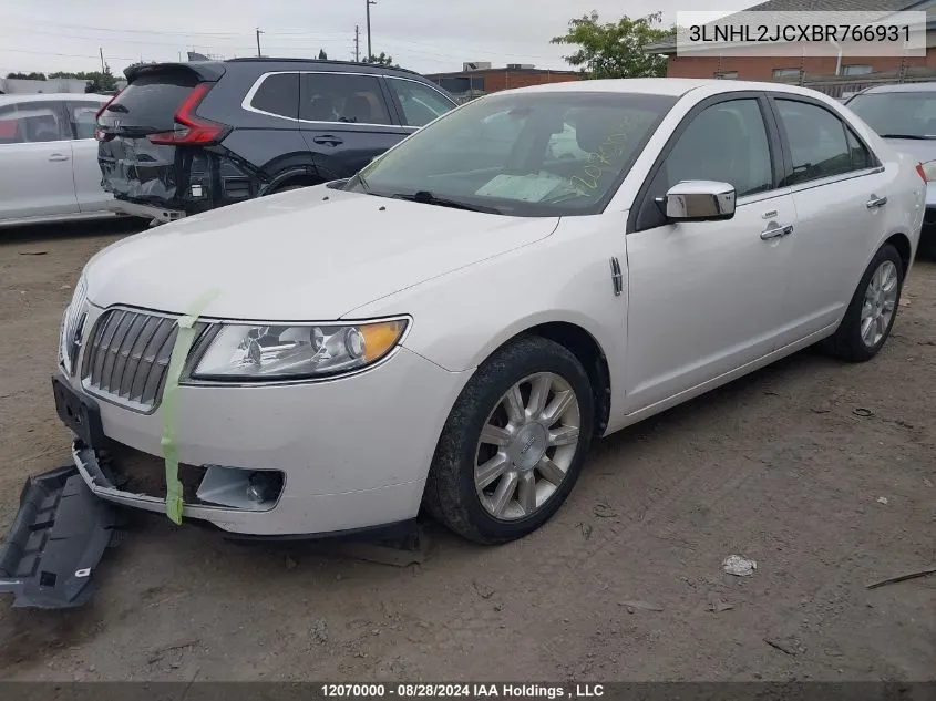 2011 Lincoln Mkz VIN: 3LNHL2JCXBR766931 Lot: 12070000