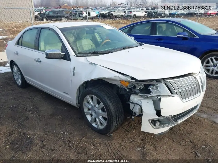 3LNDL2L38BR753820 2011 Lincoln Mkz Hybrid