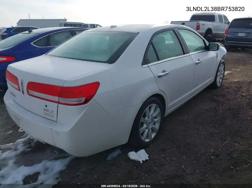 3LNDL2L38BR753820 2011 Lincoln Mkz Hybrid