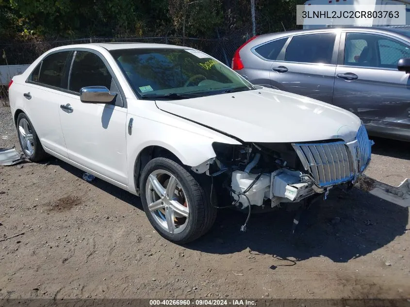 2012 Lincoln Mkz VIN: 3LNHL2JC2CR803763 Lot: 40266960