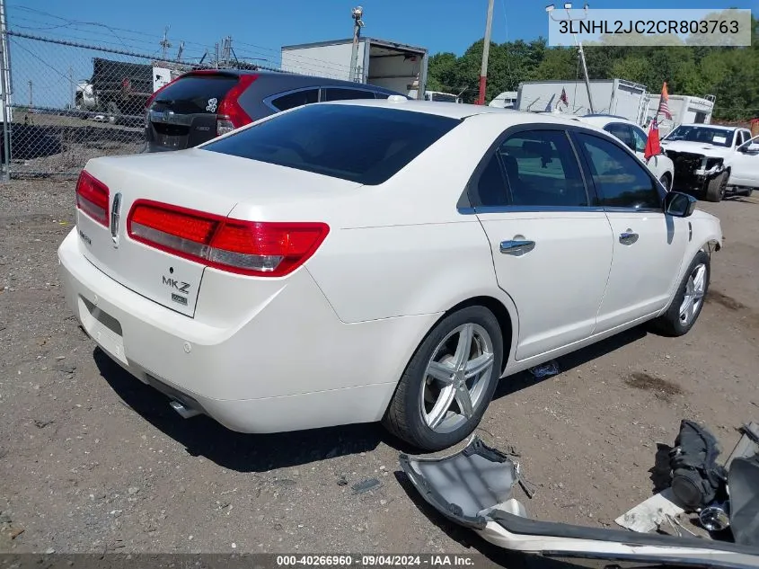 2012 Lincoln Mkz VIN: 3LNHL2JC2CR803763 Lot: 40266960