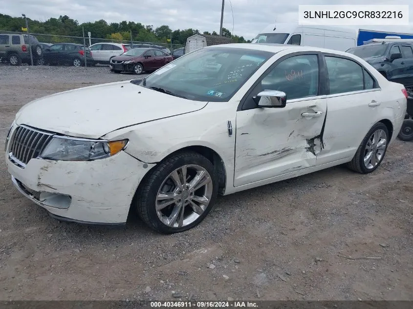 2012 Lincoln Mkz VIN: 3LNHL2GC9CR832216 Lot: 40346911