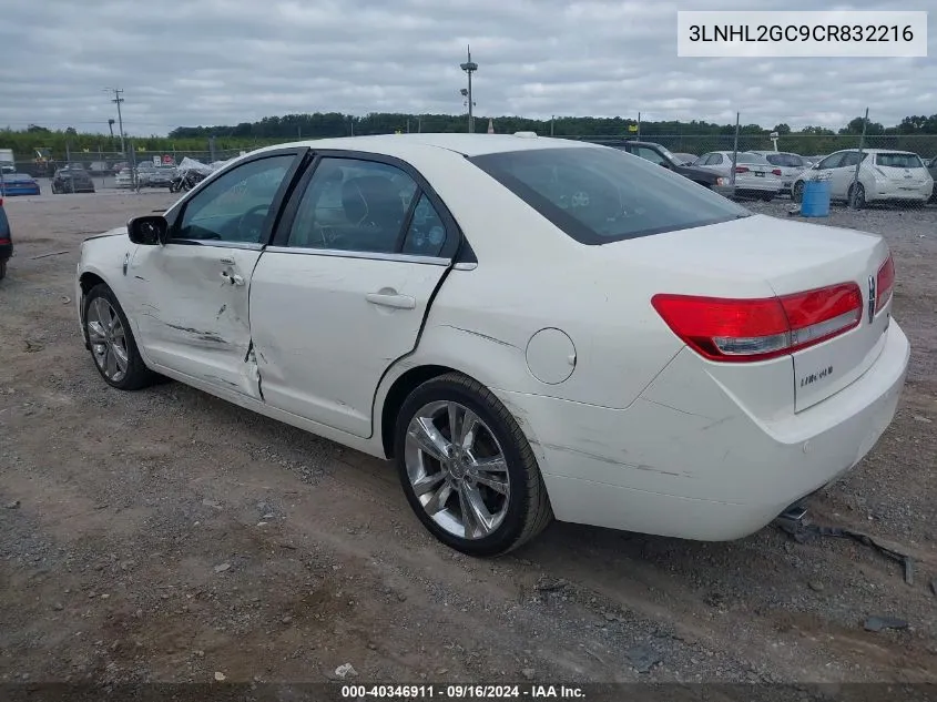 2012 Lincoln Mkz VIN: 3LNHL2GC9CR832216 Lot: 40346911