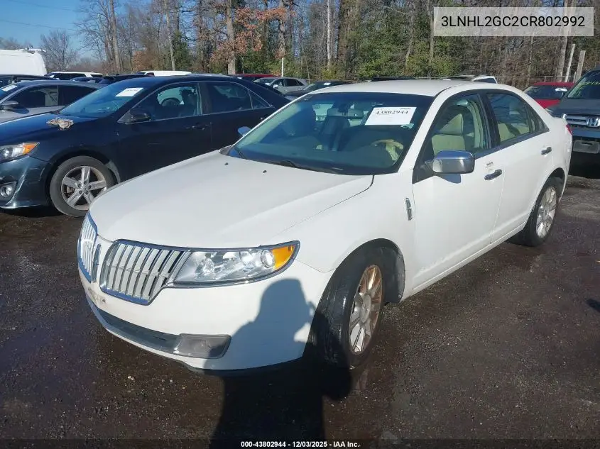 3LNHL2GC2CR802992 2012 Lincoln Mkz