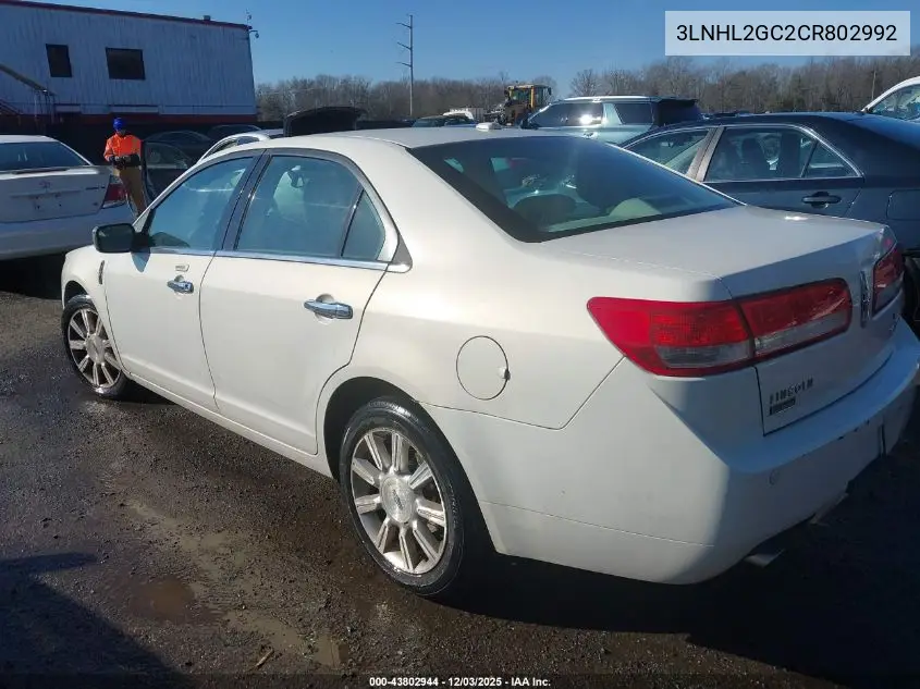 3LNHL2GC2CR802992 2012 Lincoln Mkz