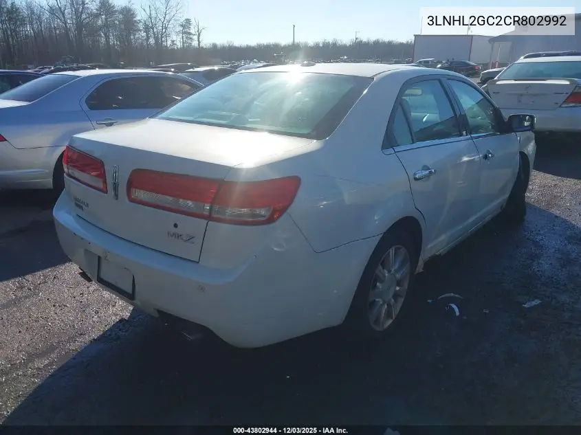 3LNHL2GC2CR802992 2012 Lincoln Mkz