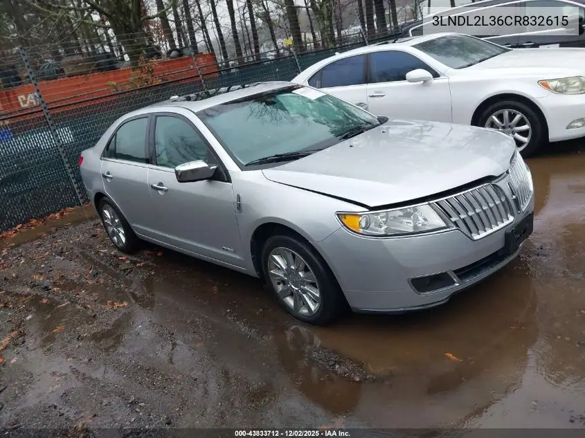 3LNDL2L36CR832615 2012 Lincoln Mkz Hybrid