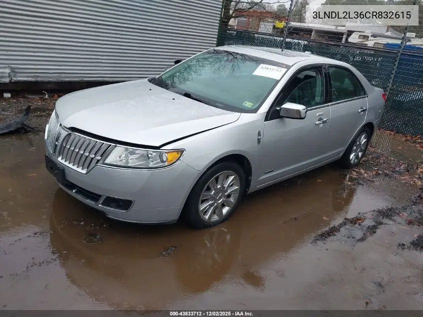 3LNDL2L36CR832615 2012 Lincoln Mkz Hybrid