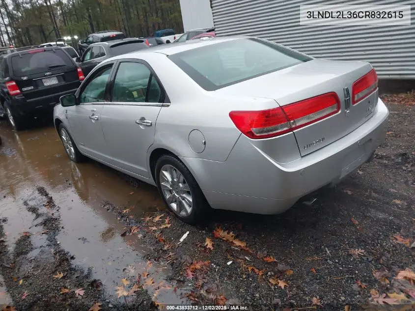 3LNDL2L36CR832615 2012 Lincoln Mkz Hybrid