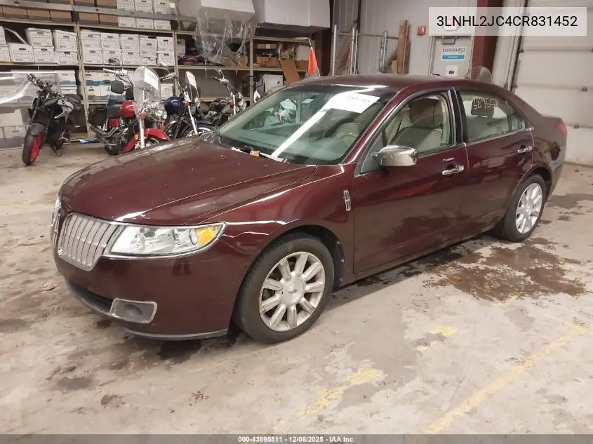 3LNHL2JC4CR831452 2012 Lincoln Mkz