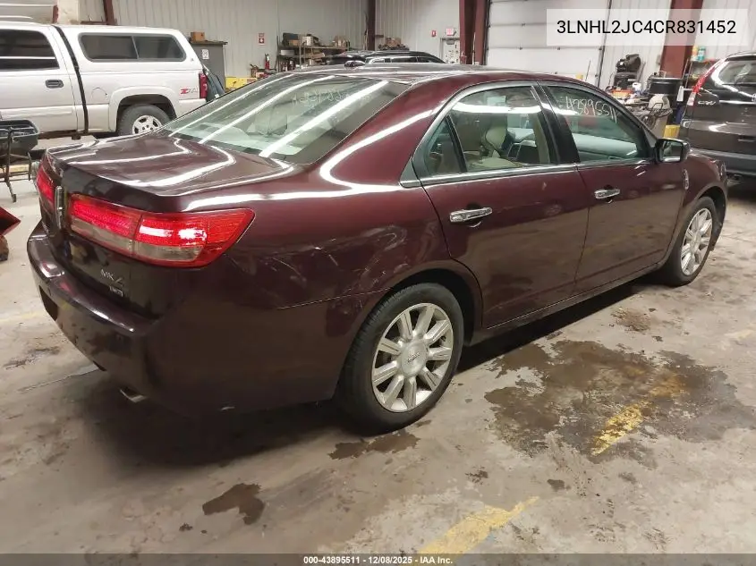 3LNHL2JC4CR831452 2012 Lincoln Mkz