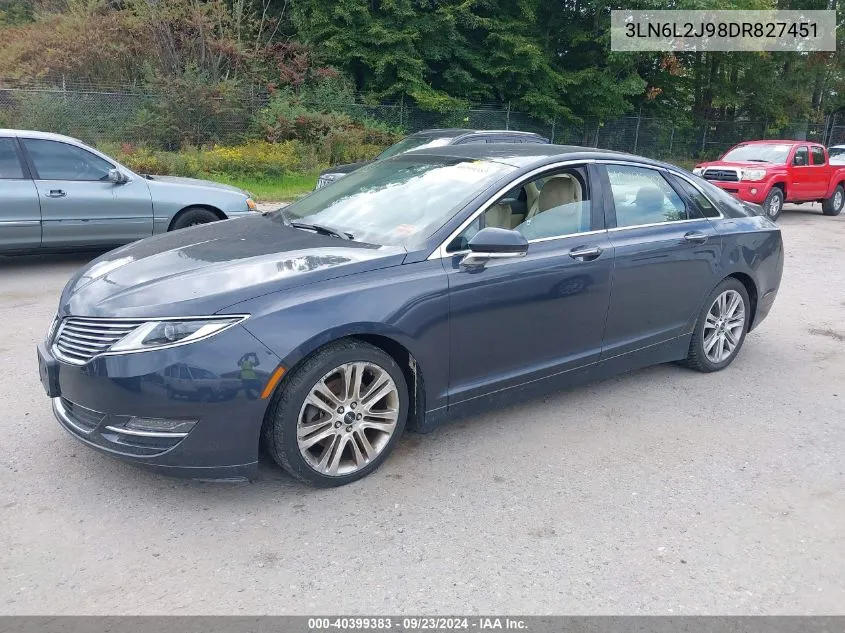 3LN6L2J98DR827451 2013 Lincoln Mkz